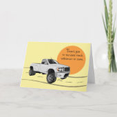 Vielen Dank Truck Salesman Pick Up Truck Karte (Vorderseite)