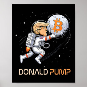 Vielen Dank Trump Bitcoin Donald Pump Crypto Bull Poster