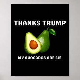 Vielen Dank Trump meine Avocados $ 12 Anti Trump T Poster