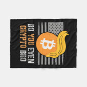 Vielen Dank Trump tun Sie sogar Crypto Bro Lift Bu Fleecedecke (Vorderseite (Horizontal))