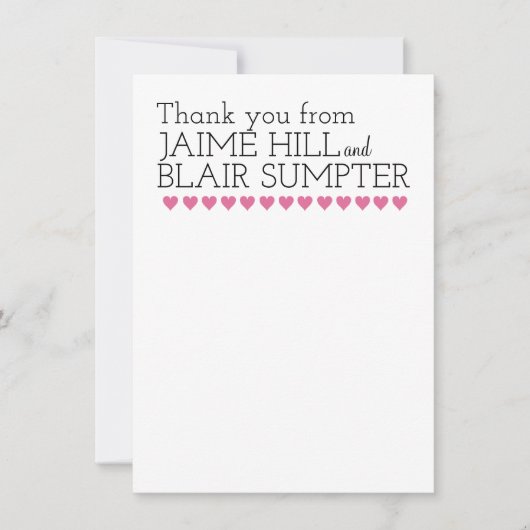 Vielen Dank Typografie Herz zeitgenössische Grafik (Vorderseite)