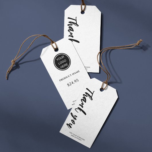 Vielen Dank Typografie l Clean Price Display Geschenkanhänger