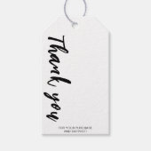 Vielen Dank Typografie l Clean Price Display Geschenkanhänger (Vorderseite)