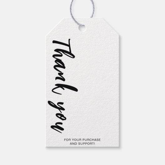 Vielen Dank Typografie l Clean Price Display Geschenkanhänger (Vorderseite)