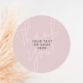 Vielen Dank Typografie minimalistisch rot pink Runder Aufkleber