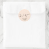 Vielen Dank Typografie minimalistisch rot Rosa Kla Runder Aufkleber (Tasche)