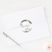 Vielen Dank Typografie minimalistisch rot rosa Log Runder Aufkleber (Umschlag)