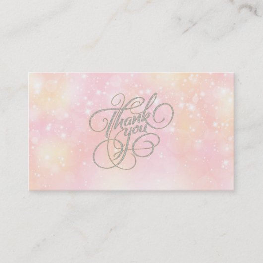 Vielen Dank Typografie Pastel Funkelnd Background Rabattkarte (Vorderseite)