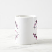 Vielen Dank Typografie Simple Chic Leaf Wreath Kaffeetasse (Mittel)