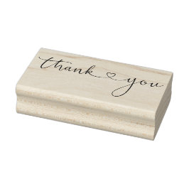 Vielen Dank Typografie Simple Stylish Heart Gummistempel