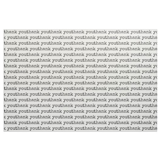 Vielen Dank Typografie Text Stoff (Fat Quarter (45,7 x 55,9 cm))