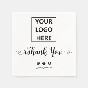 Vielen Dank Typografy Logo Simple Classic Serviette