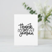 Vielen Dank Typography Postkarte (Stehend Vorderseite)
