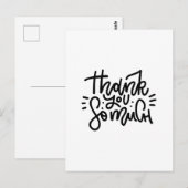Vielen Dank Typography Postkarte (Vorne/Hinten)