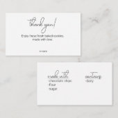 Vielen Dank Umschließungskarte für Backen Begleitkarte (Vorne/Hinten)