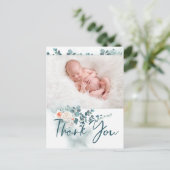 Vielen Dank und Baby Birth Ankündigung (Stehend Vorderseite)