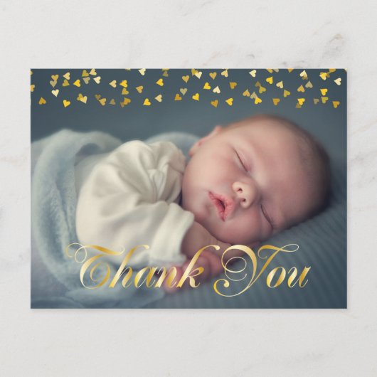 Vielen Dank und Baby Birth Ankündigung (Vorderseite)