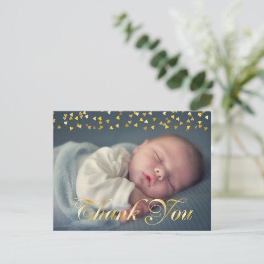 Vielen Dank und Baby Birth Ankündigung (Stehend Vorderseite)