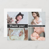 Vielen Dank und Baby Birth Announcement Fotos Postkarte (Vorne/Hinten)