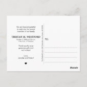 Vielen Dank und Baby Birth Announcement Fotos Postkarte (Rückseite)