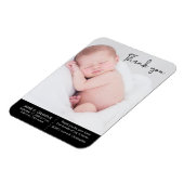 Vielen Dank und Baby Birth Announcement, Script-Te Magnet (Linke Seite)