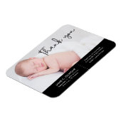 Vielen Dank und Baby Birth Announcement, Script-Te Magnet (Linke Seite)