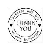 Vielen Dank und Herz Handmade mit Liebe Personalis Gummistempel (Prägung)