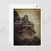 Vielen Dank und RIP Postkarte (Vorne/Hinten)