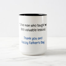 Vielen Dank und viel Glück zum Vater