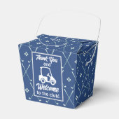 Vielen Dank und Willkommen Golf Cart Blue Muster Geschenkschachtel (Vorderseite)