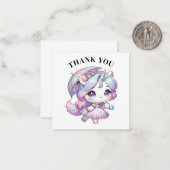 Vielen Dank, Unicorn Card Mitteilungskarte (Vorderseite/Rückseite Beispiel)
