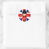 Vielen Dank Union Jack London Theme Runder Aufkleber (Tasche)