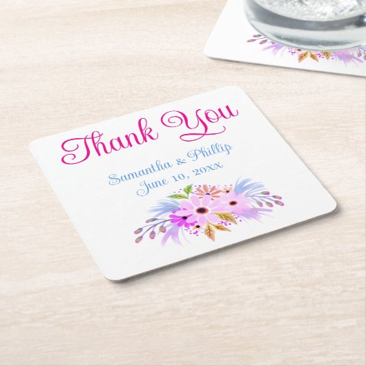 Vielen Dank Untersetzer Gastgeschenk Hochzeit (angewinkelt)