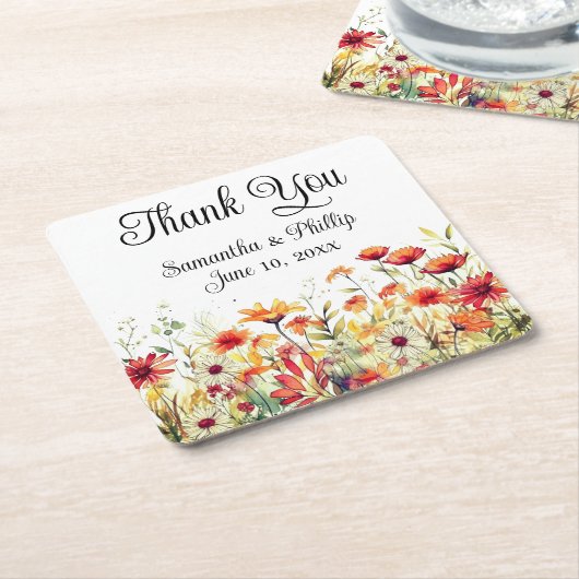 Vielen Dank Untersetzer Gastgeschenk Hochzeit flor (angewinkelt)