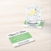 Vielen Dank Untersetzer Gastgeschenk Hochzeit grün (Vor Ort)