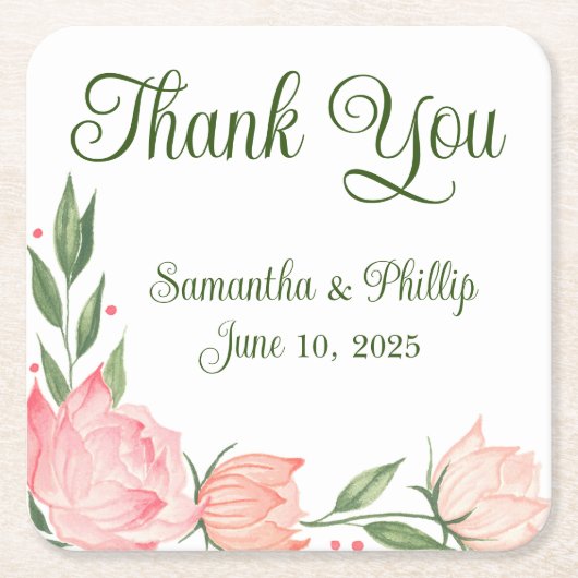 Vielen Dank Untersetzer Gastgeschenk Hochzeit lila (Vorderseite)