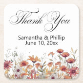 Vielen Dank, Untersetzer Gastgeschenke Hochzeiten (Vorderseite)