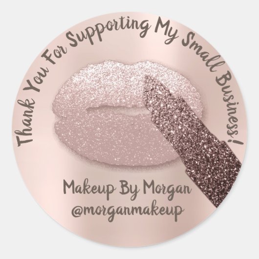 Vielen Dank Unterstützung für kleine Unternehmen M Runder Aufkleber (Vorderseite)