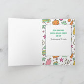 Vielen Dank Vacation Destination Funny Cartoon Karte (Innenseite)