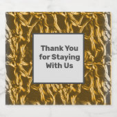 Vielen Dank Vacation House Guest Gold Silver Willk Bierflaschenetikett (Einzelnes Label)