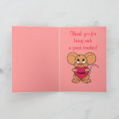 Vielen Dank Valentines Kartenlehrer Dankeskarte (Innenseite)