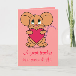 Vielen Dank Valentines Kartenlehrer Dankeskarte