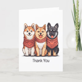 Vielen Dank Valentinstag Shiba Inu Hunde Dankeskarte