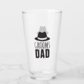 Vielen Dank, Vater des Groom Vater Brautparty Glas (Rückseite)