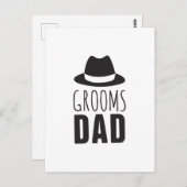 Vielen Dank, Vater des Groom Vater Brautparty Postkarte (Vorne/Hinten)