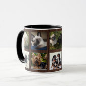 Vielen Dank VATER Foto Collage Tasse Rustic (Vorderseite Links)