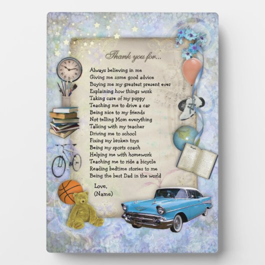 Vielen Dank, Vater Fotoplatte (Vorderseite)