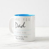 Vielen Dank Vater Zwei-Tone-Kaffee-Tasse Zweifarbige Tasse (Vorderseite Links)