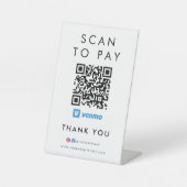Vielen Dank Venmo Moderne Scan zu bezahlen QR Code Sockelschild (Vorderseite)