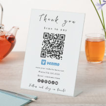 Vielen Dank Venmo QR Code Scan zu bezahlen weiß